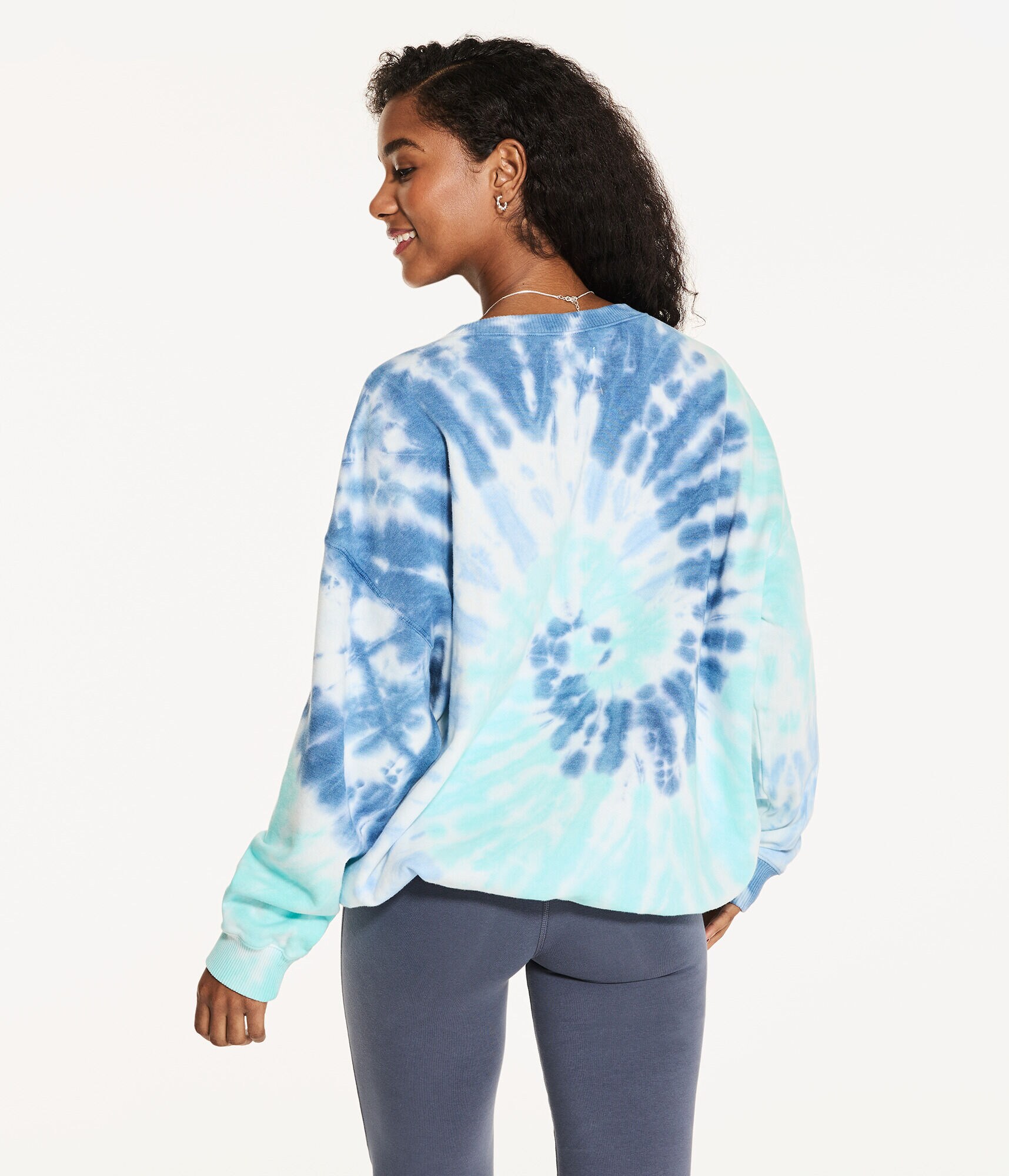 Tie-Dye Oversized Crew Sweatshirt