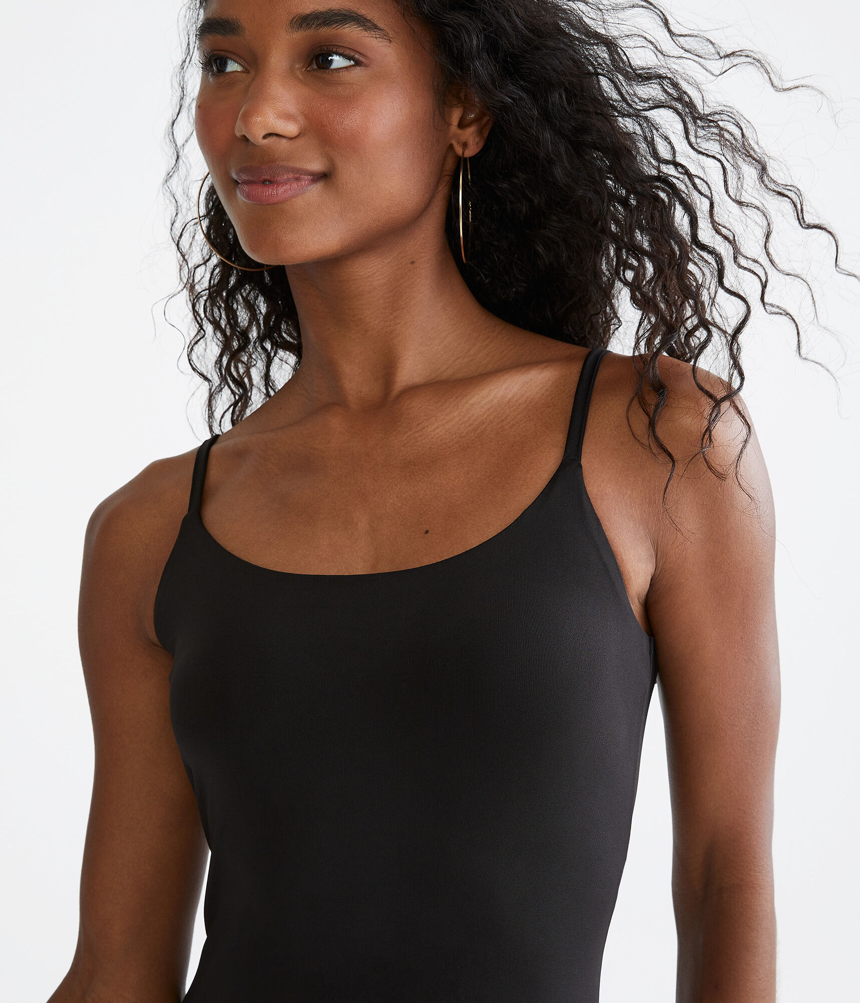 Solid Scoop-Neck Bodycon Midi Dress