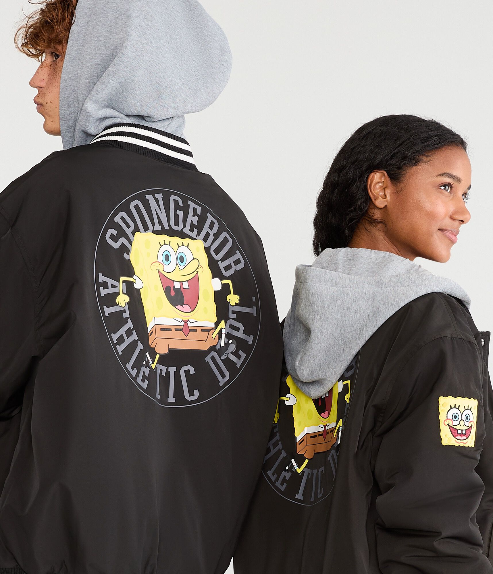 SpongeBob x Aero Athletic Dept Bomber Jacket