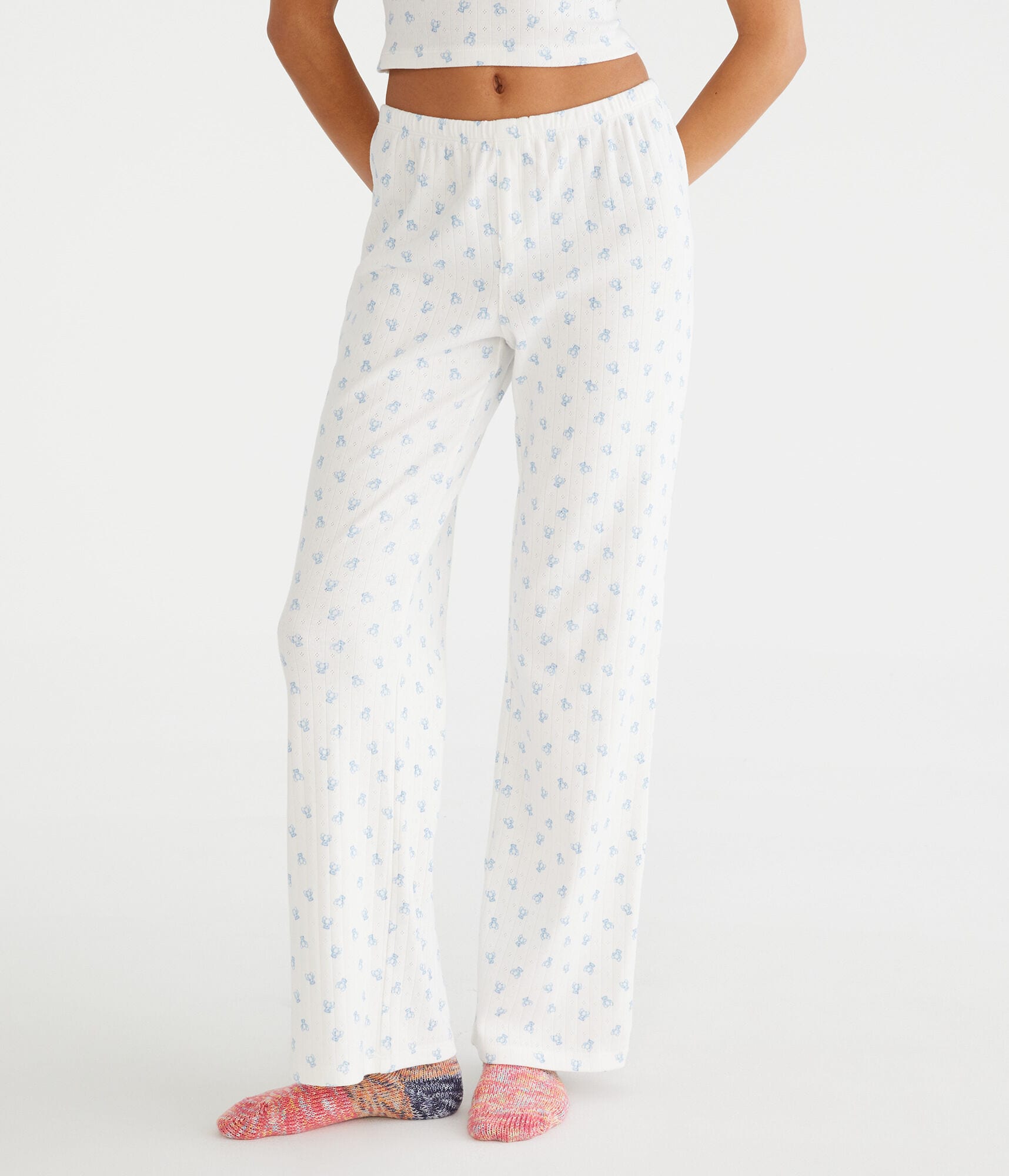 Printed Pointelle Sleep Pants