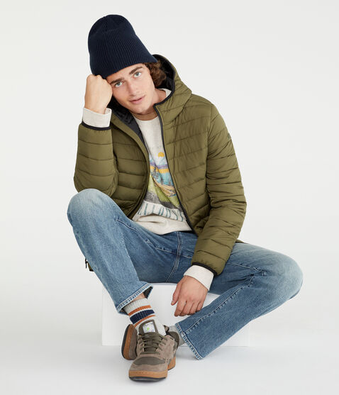 Hooded Midweight Puffer Jacket