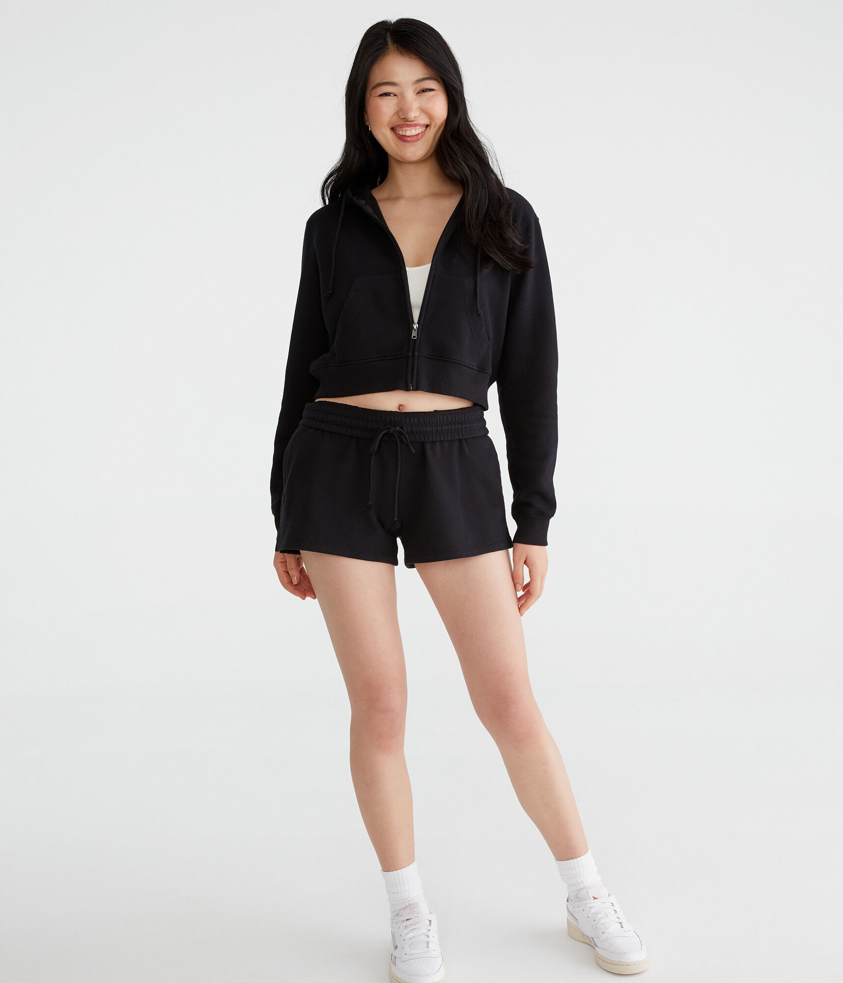Cropped Full-Zip Hoodie - SKU COMBINED TO 81993728