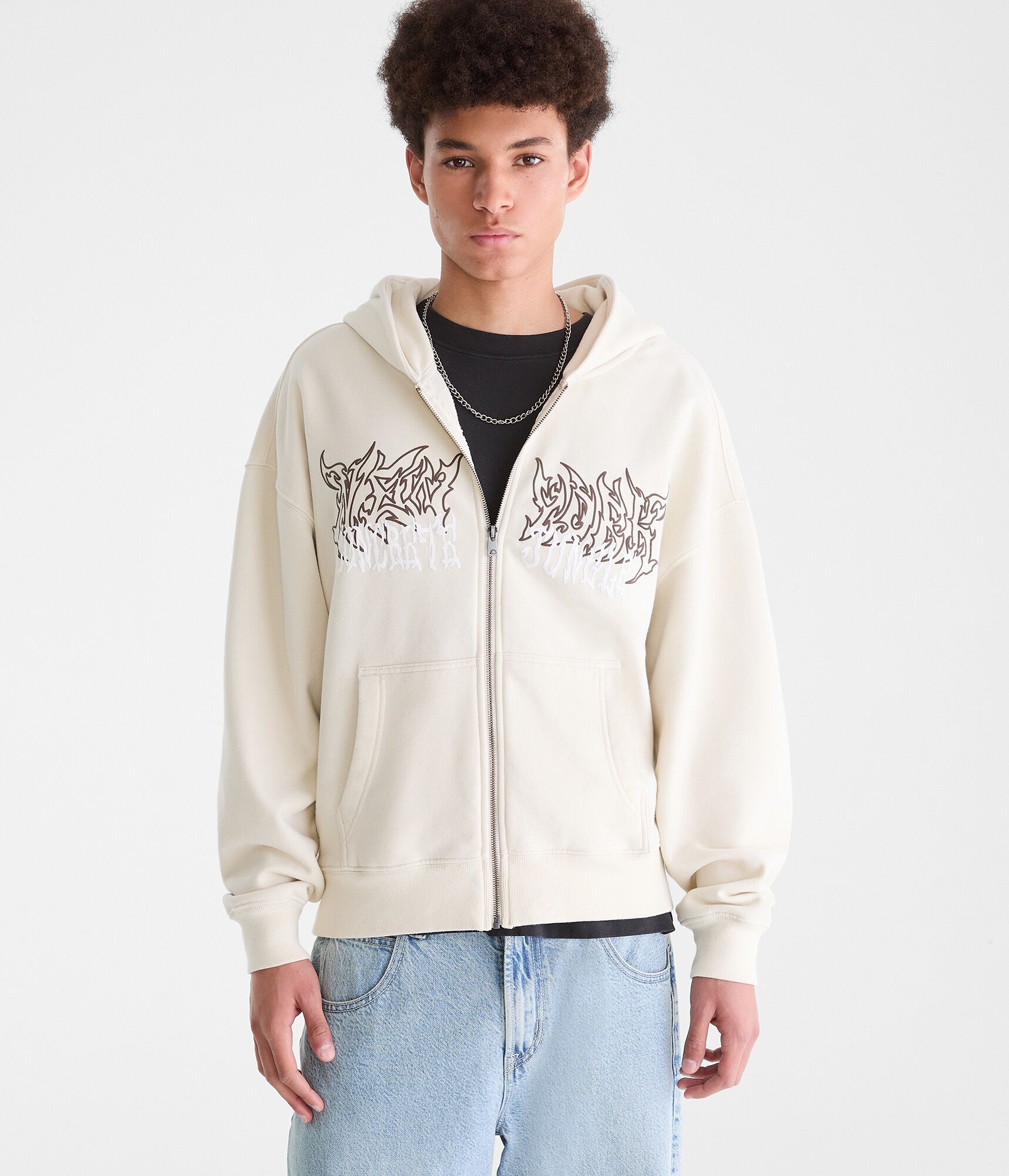 Cloud Soft New York Wings Boxy Full-Zip Hoodie