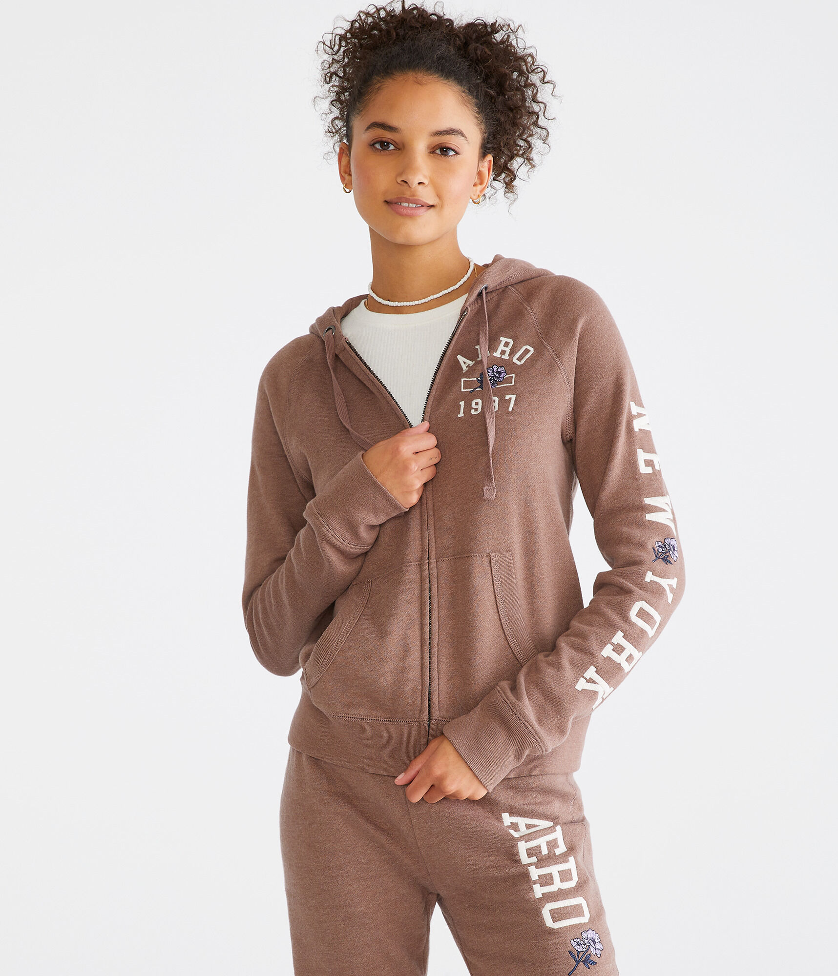 Aero 1987 Flower Full-Zip Hoodie