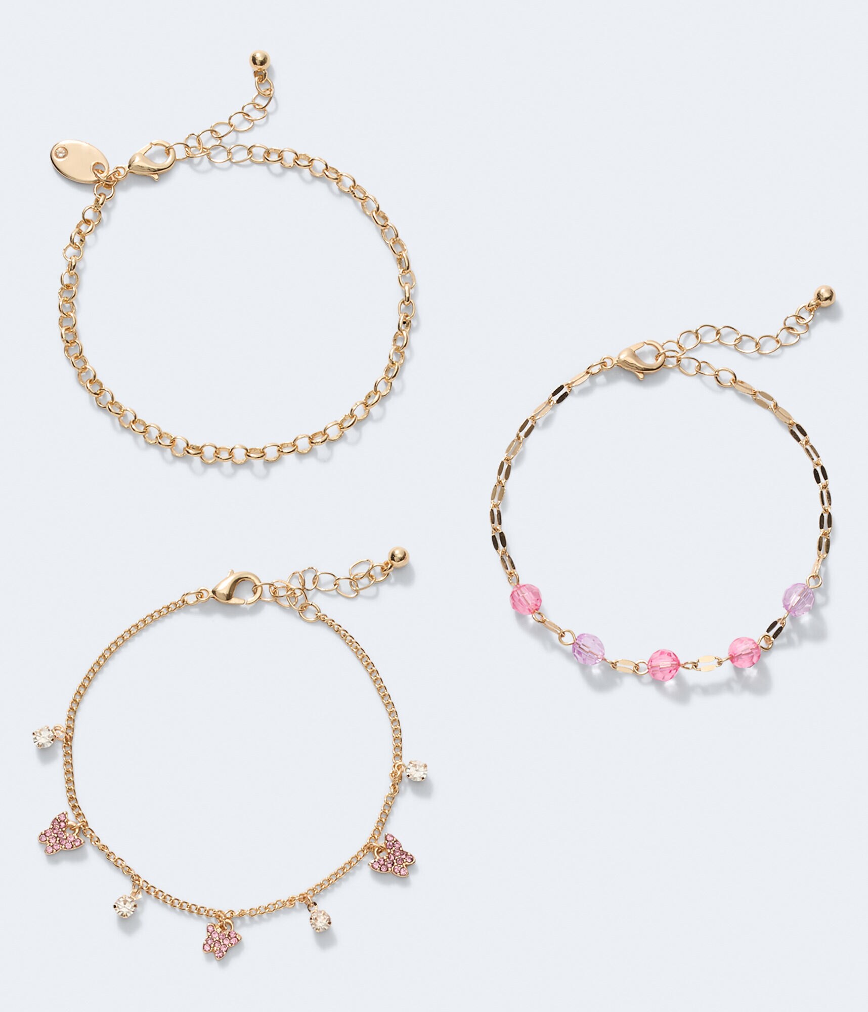 Butterfly Bead Bracelet 3-Pack