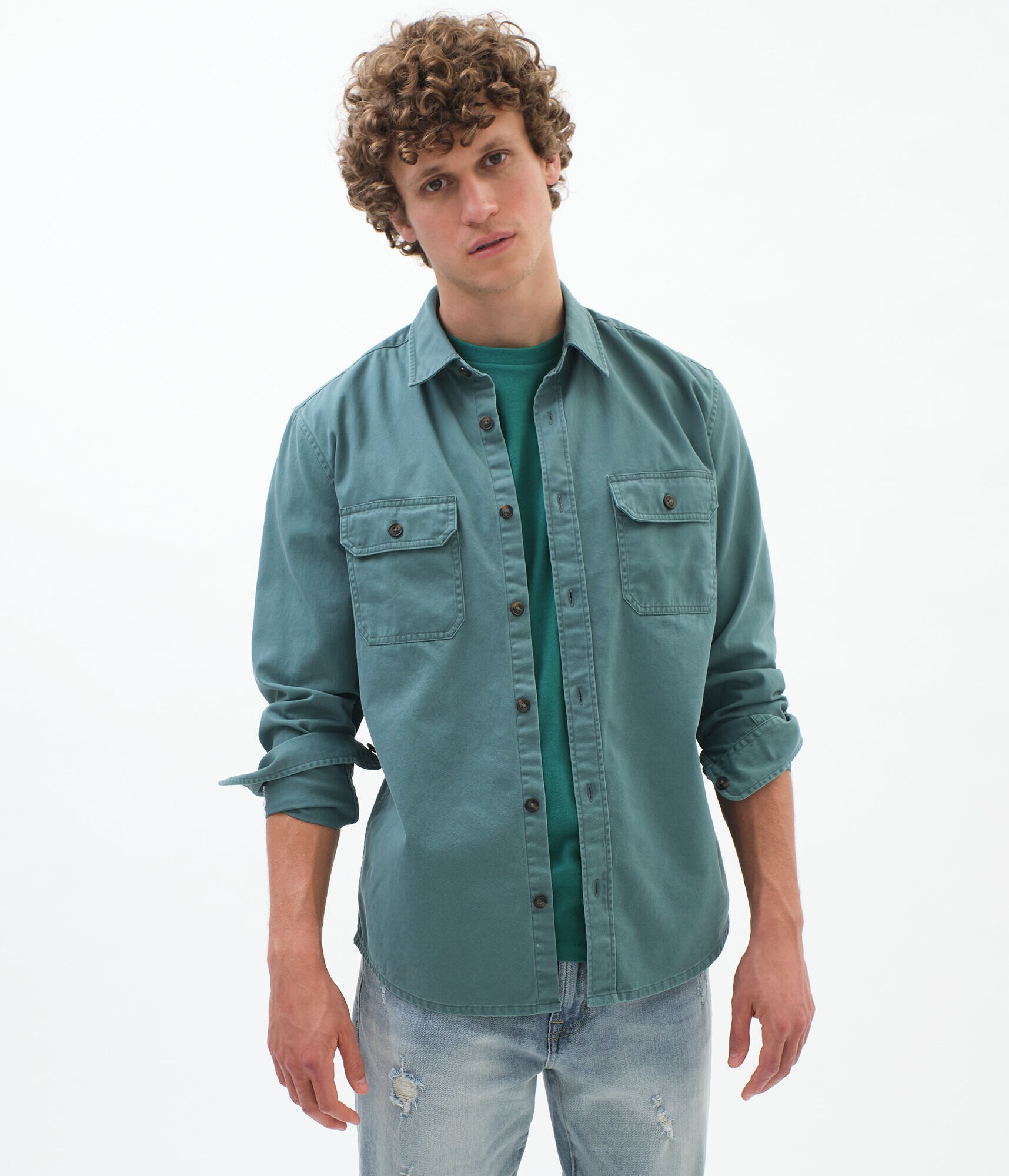Long Sleeve Workwear Button-Down Shirt