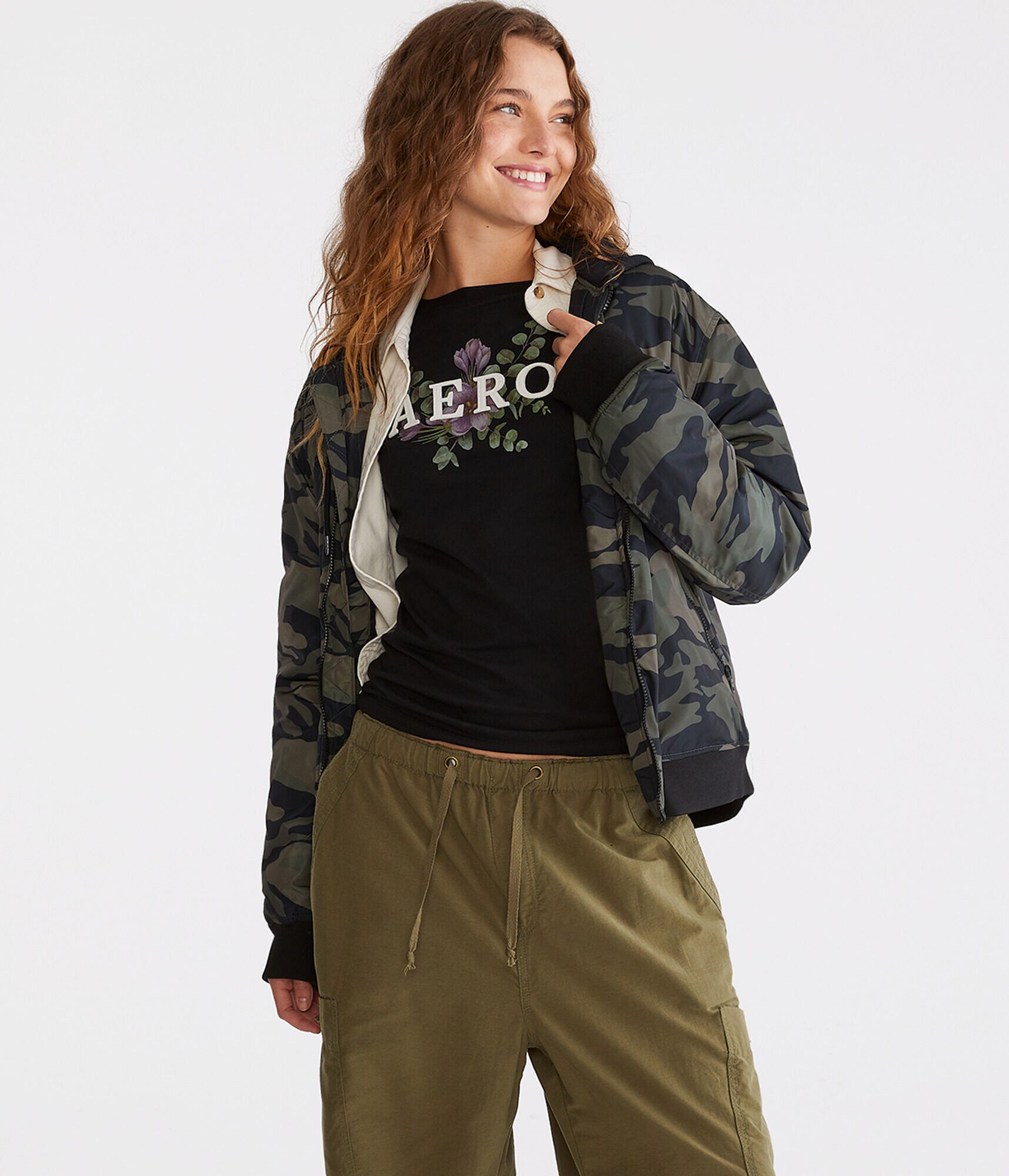 Aero Floral Appliqu&eacute; Graphic Tee