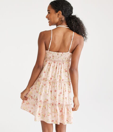 Floral V-Neck Ruffled Babydoll Dress Floral V-Neck Ruffled Babydoll Dress