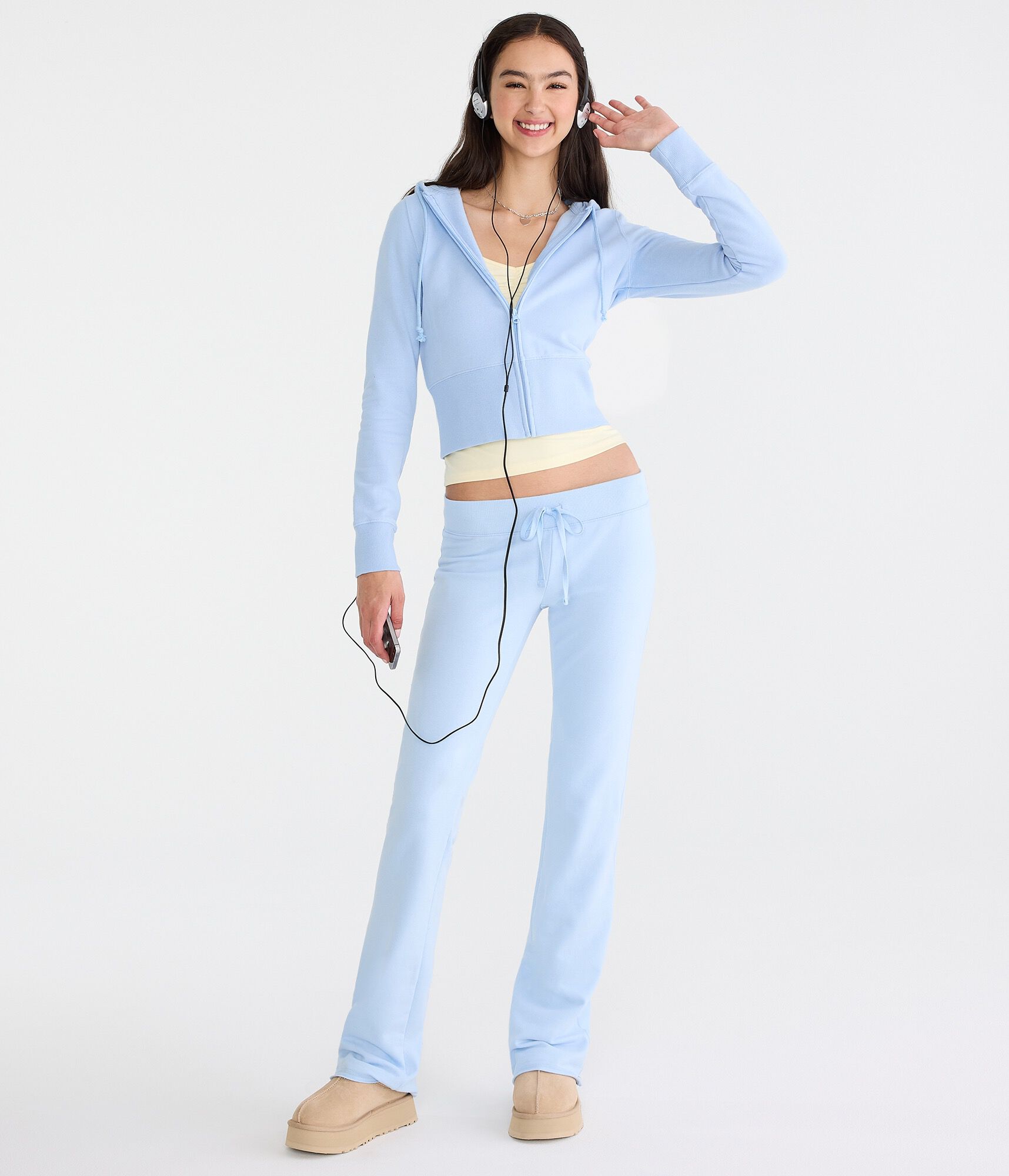 Cloud Soft Cropped Full-Zip Hoodie