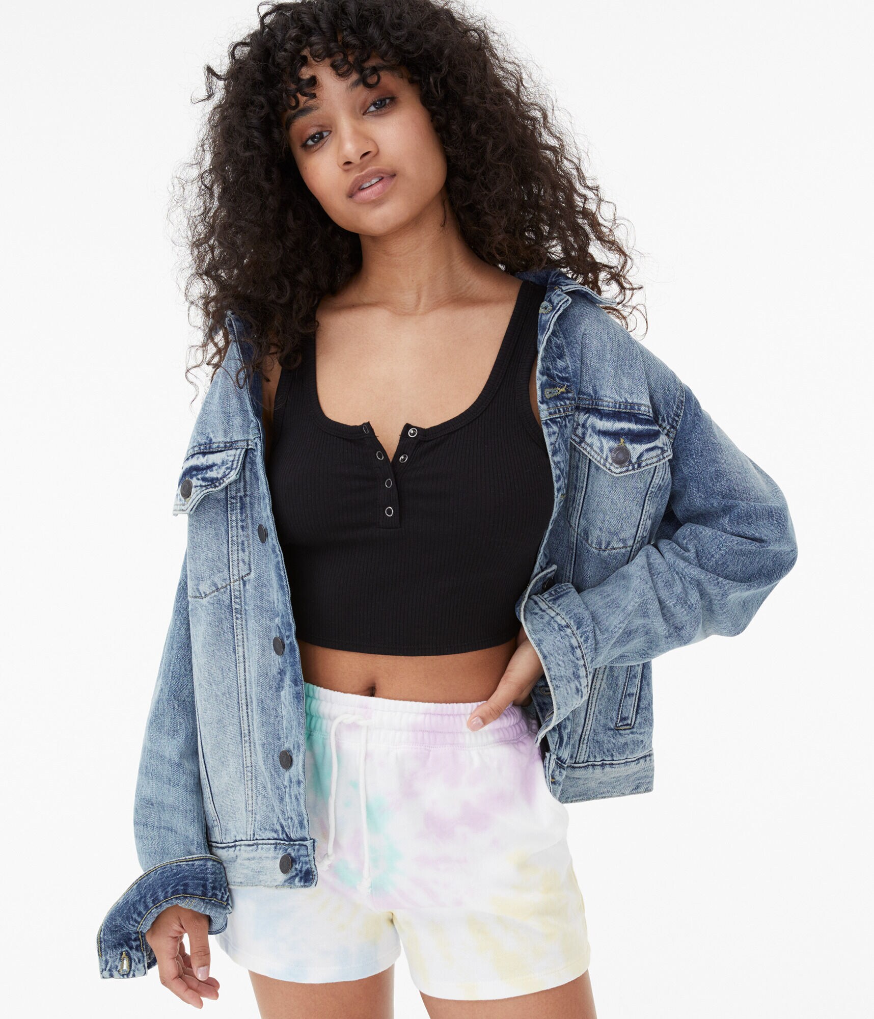 Cropped Henley Tank***