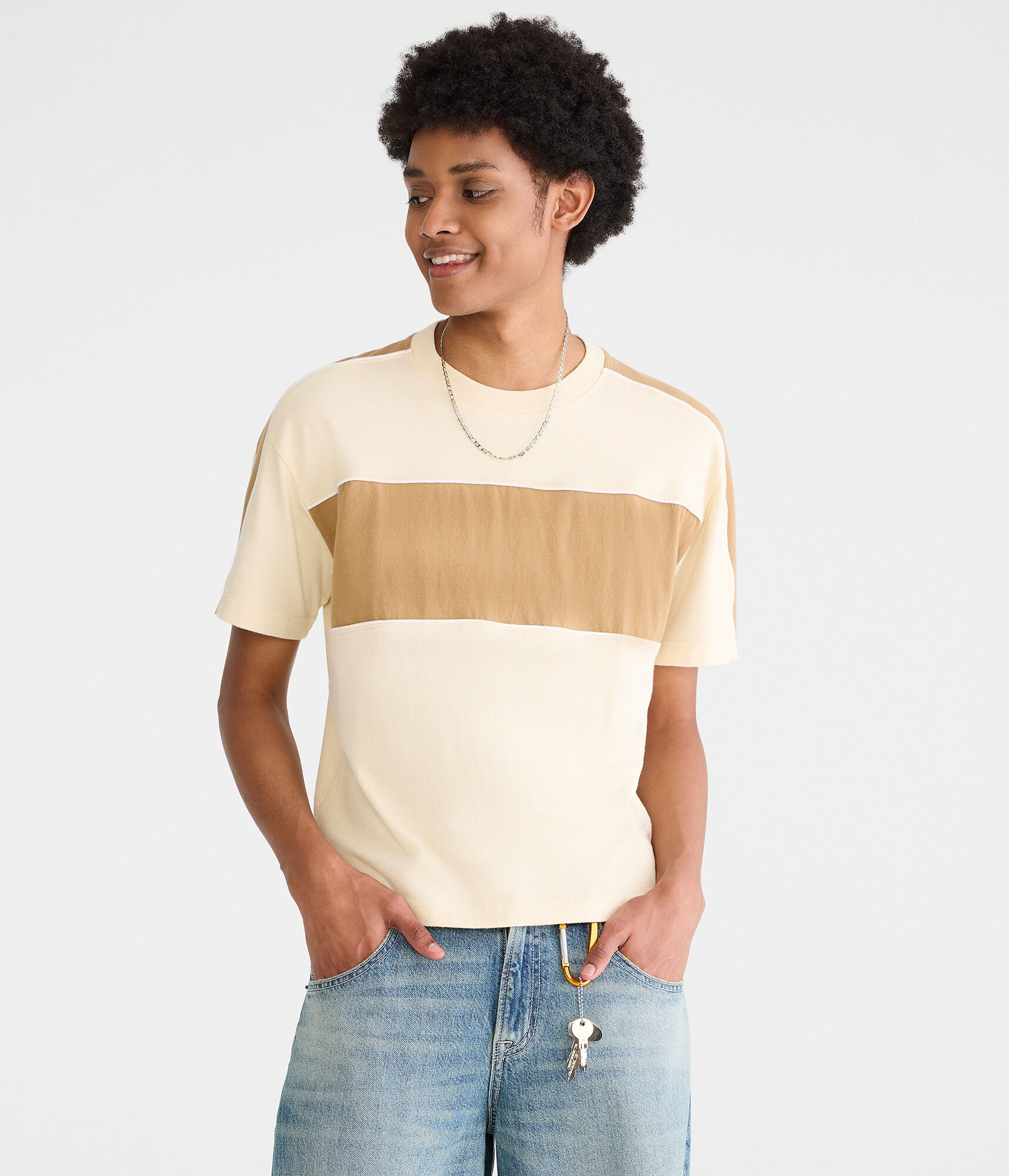 Vintage Colorblocked Crew Tee