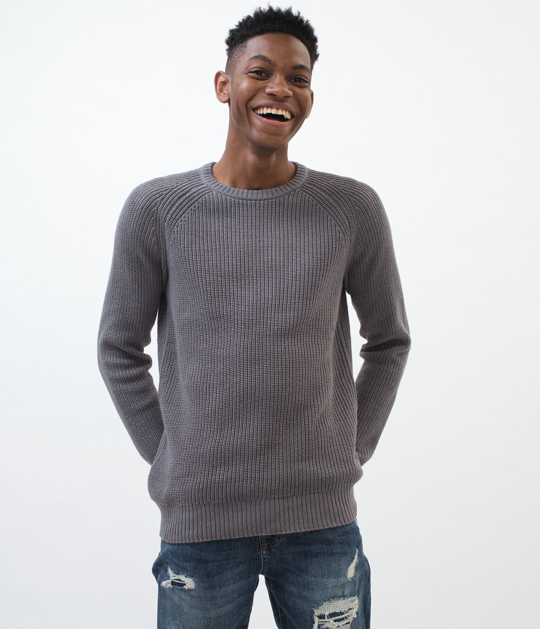 Ribbed Crew Sweater***