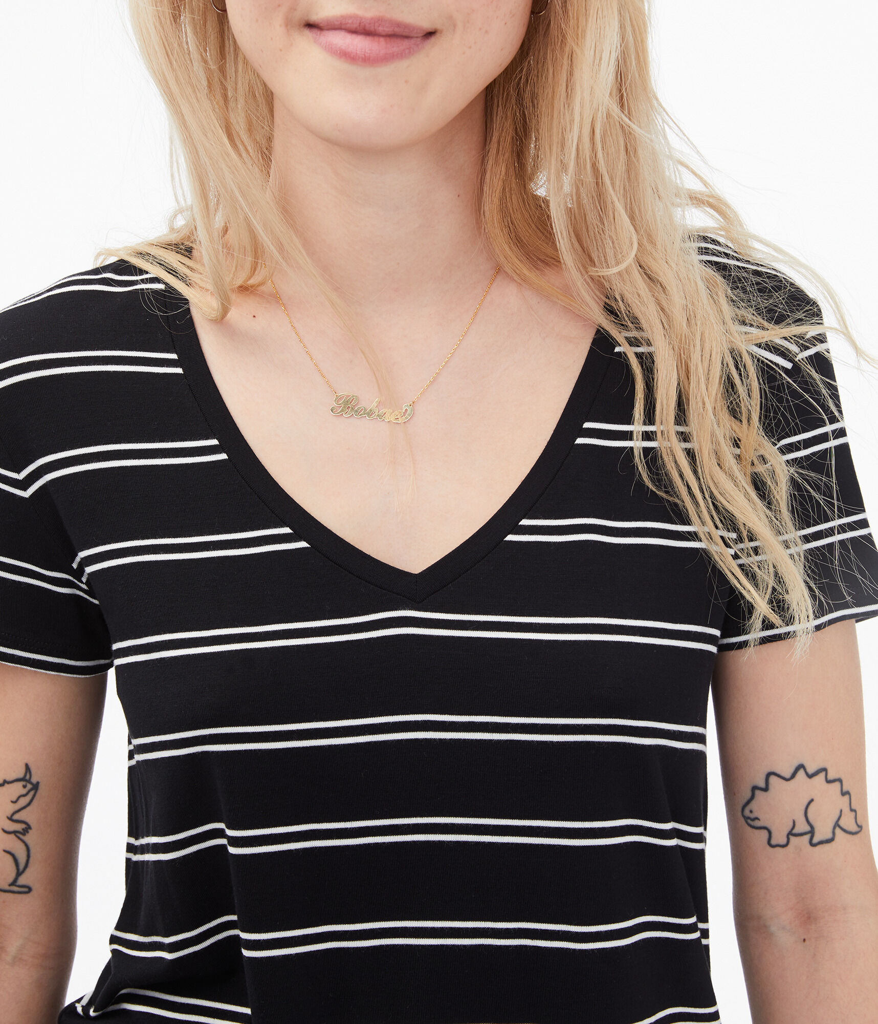 Seriously Soft Striped V-Neck Tee