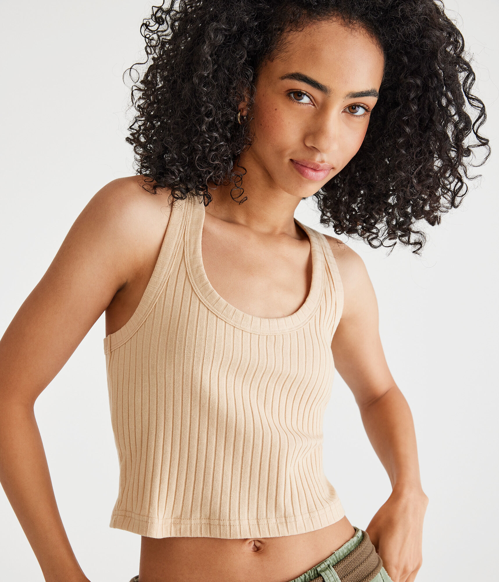 Ribbed Cropped Tank