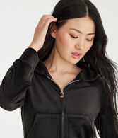 Juicy Couture Bling Velour Full-Zip Hoodie