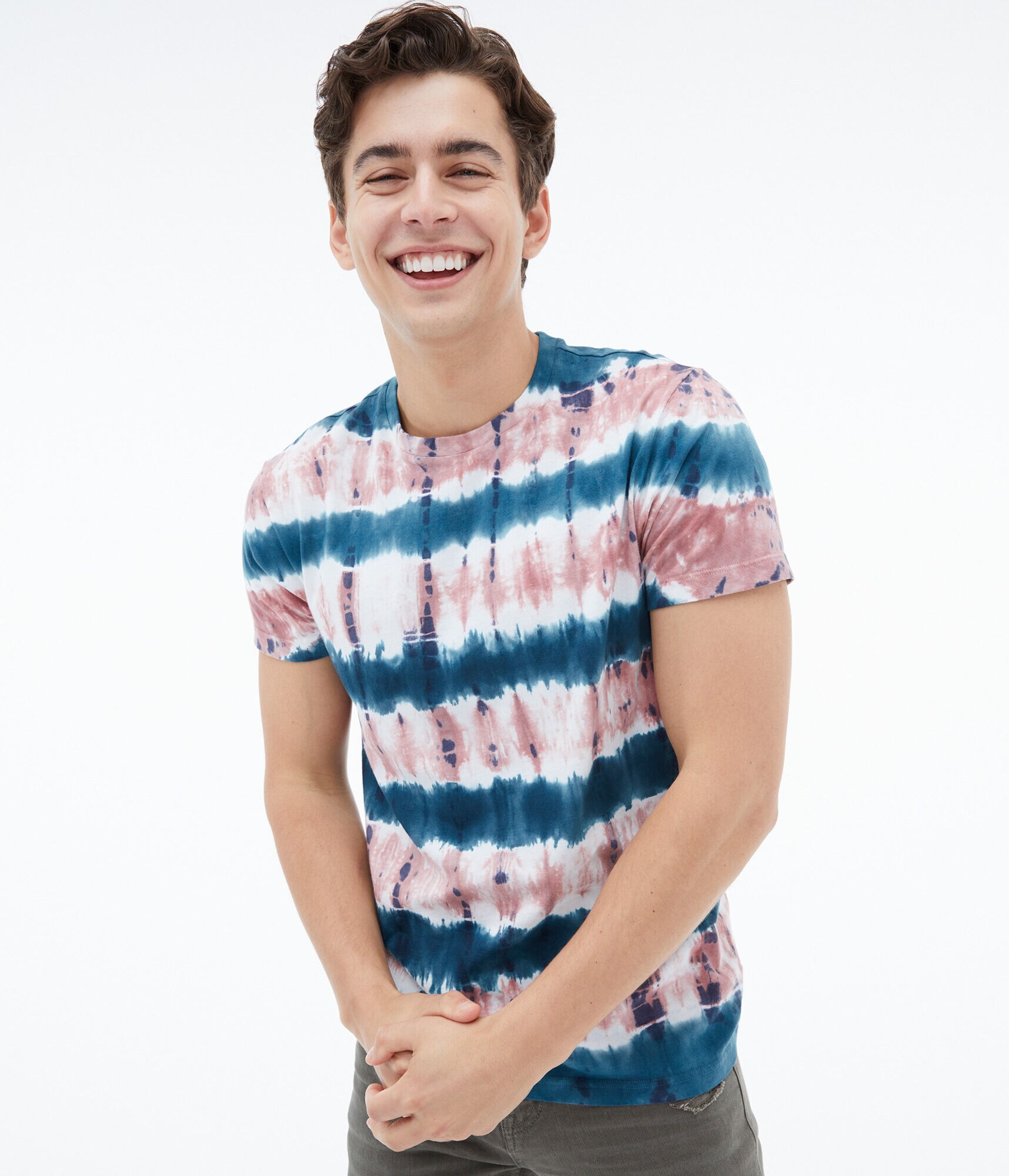 Tie-Dye Stripe Crew Tee