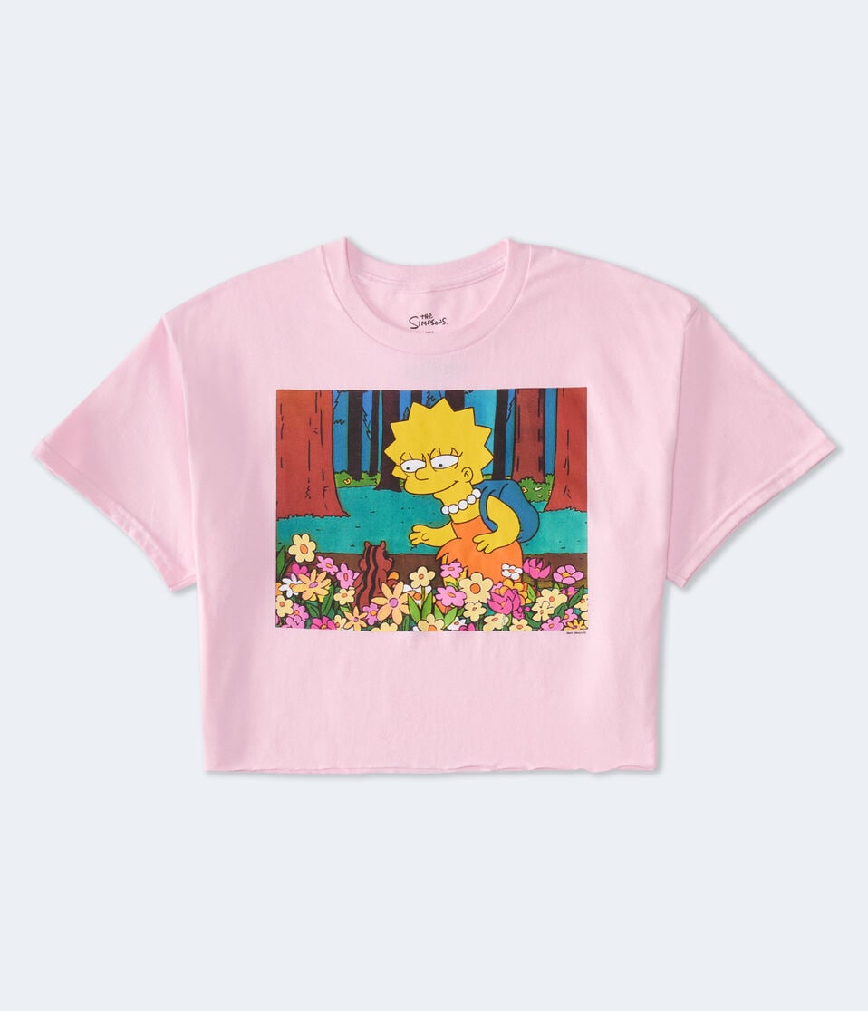Lisa Simpson Chipmunk Cropped Graphic Tee