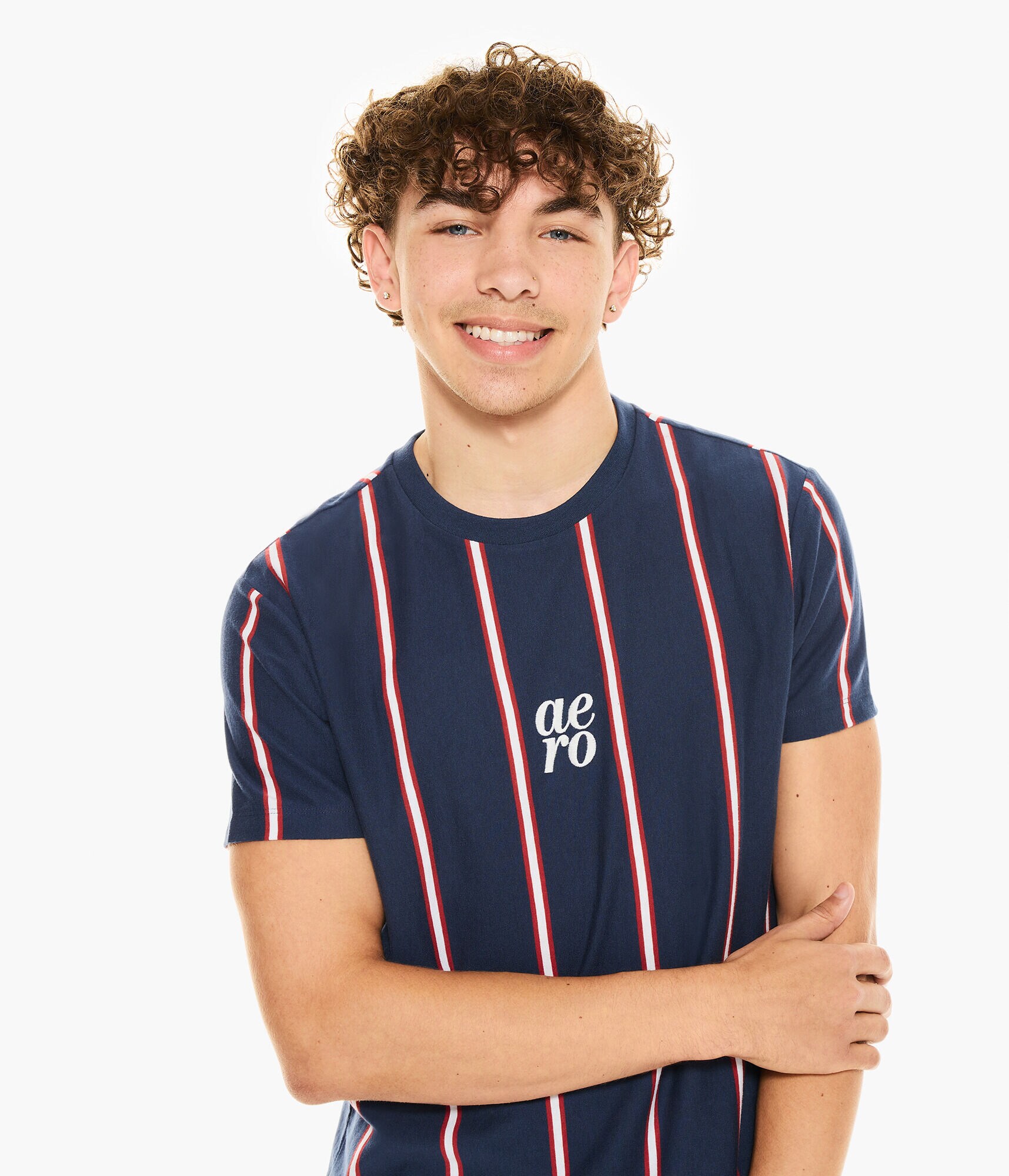 Aero Vertical Stripe Graphic Tee