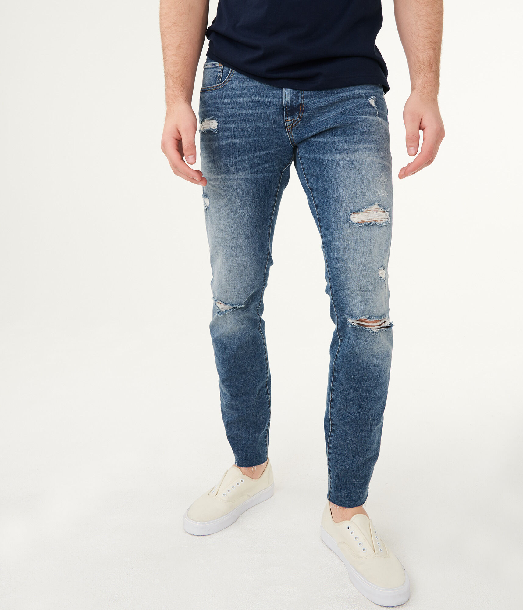 Flex Effects Skinny Medium Wash Destroyed Jean