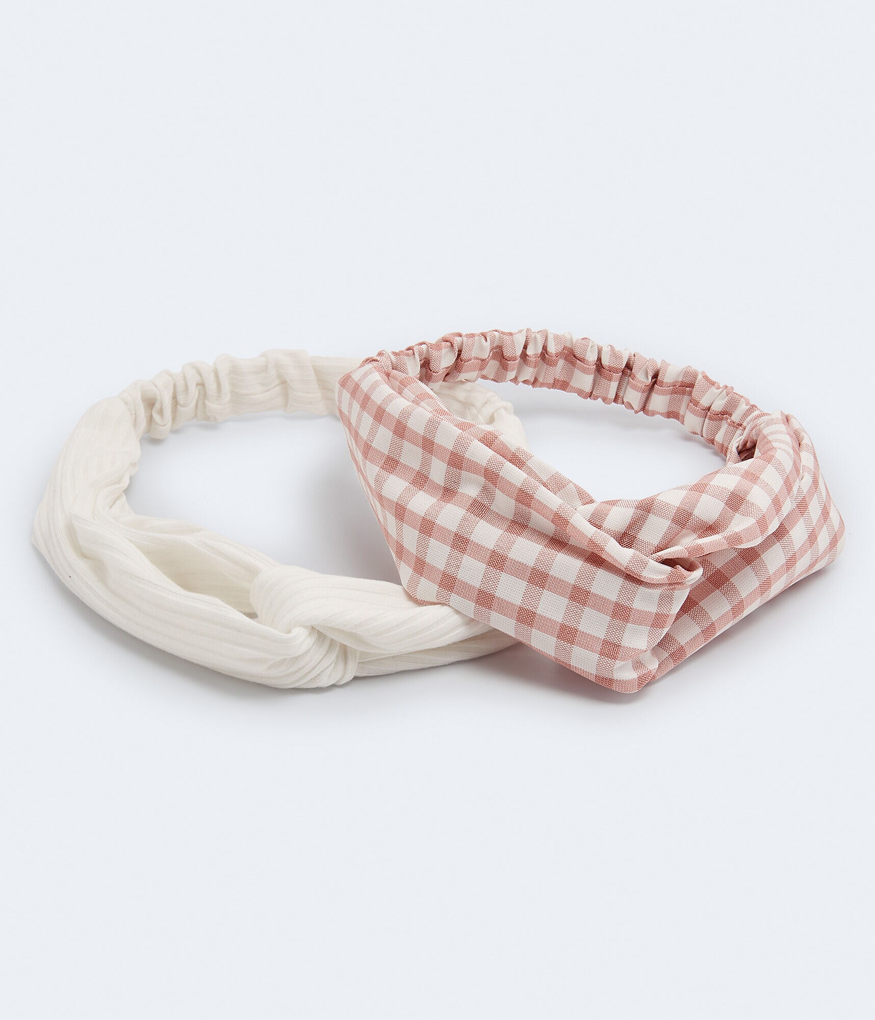 Solid &amp; Check Twist Headband 2-Pack