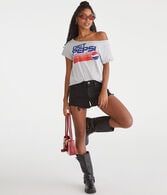 Diet Pepsi Off-The-Shoulder Graphic Tee