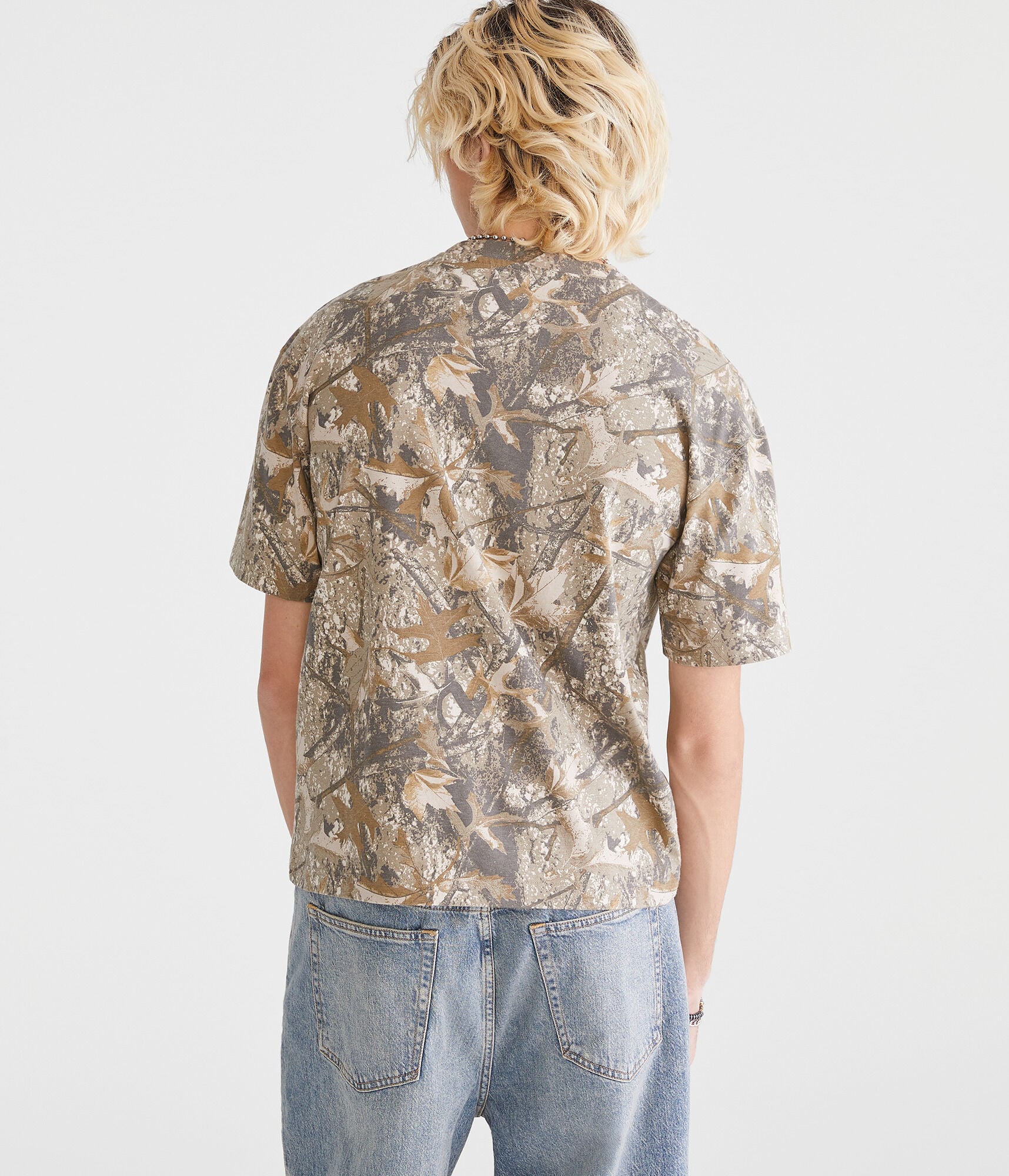 Forest Camo Boxy Fit Graphic Tee
