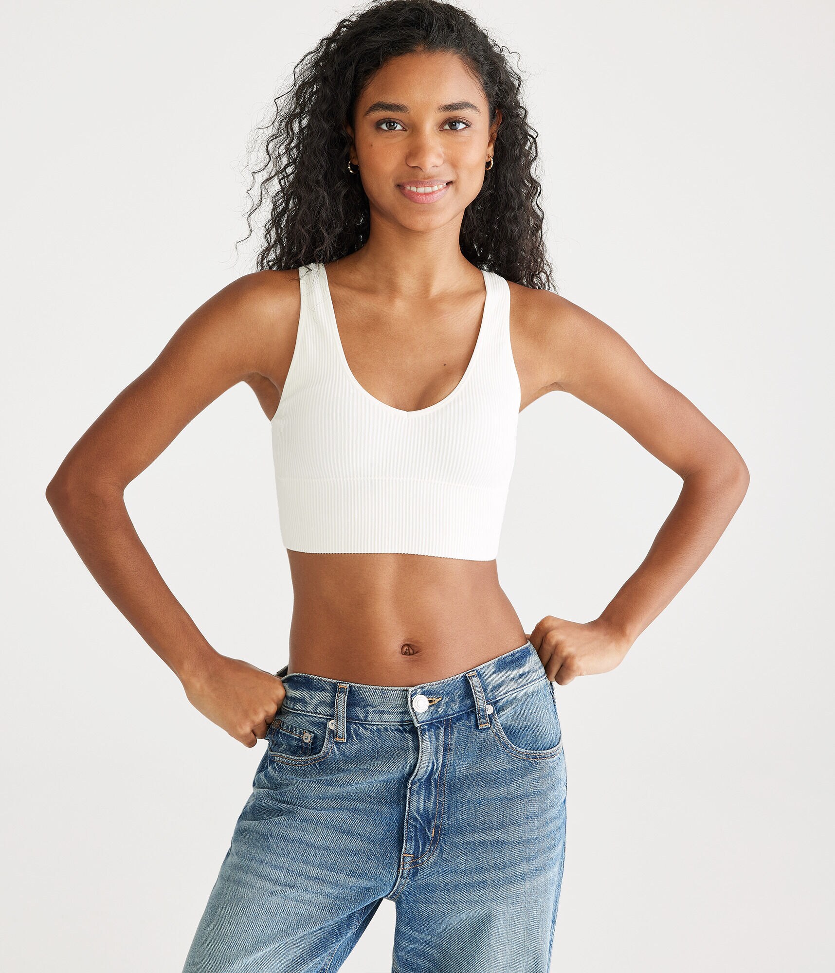 Seamless Scoop Long-Line Bralette