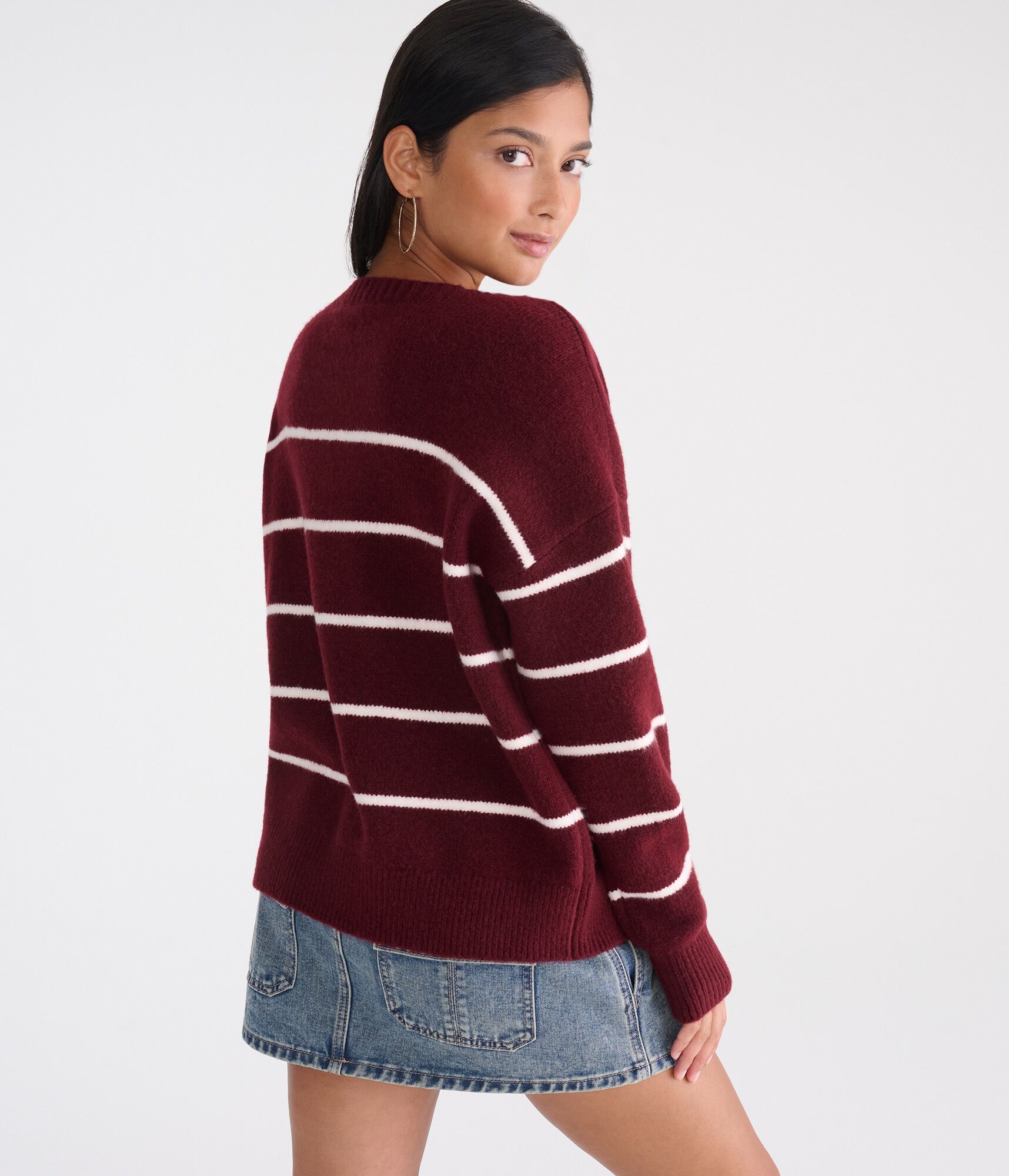 Small Stripe Crew Sweater