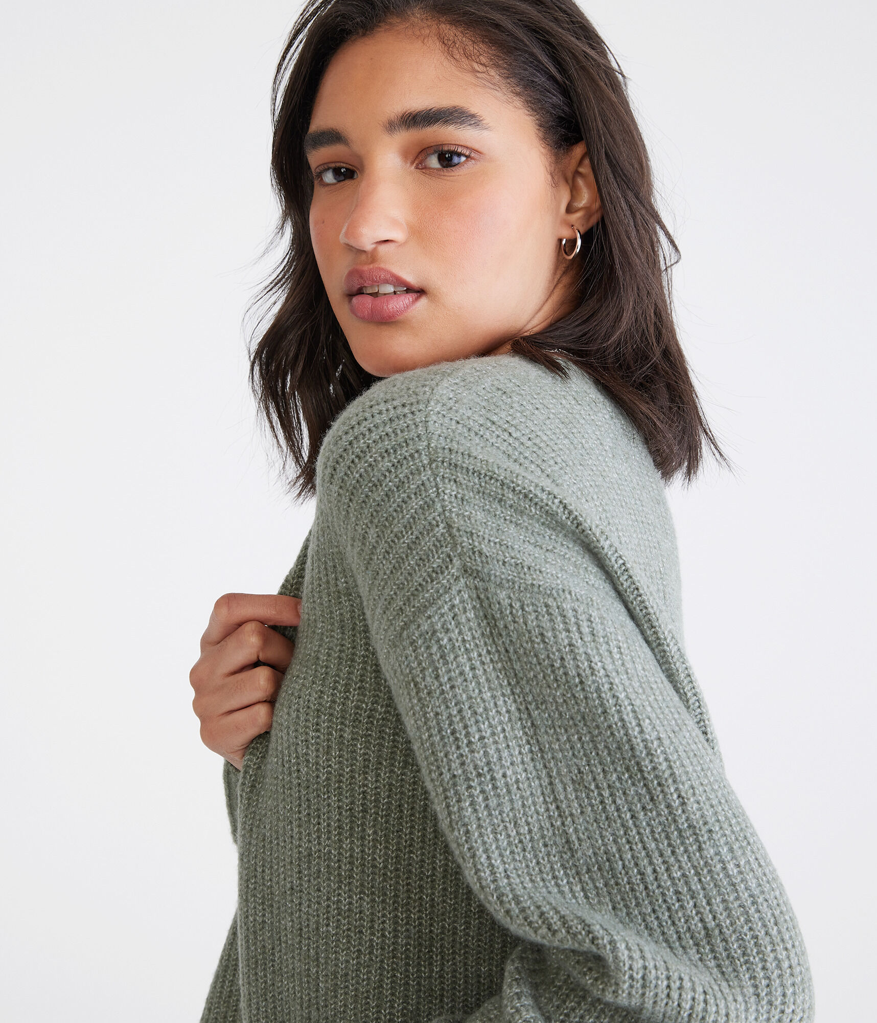Shaker Knit V-Neck Sweater