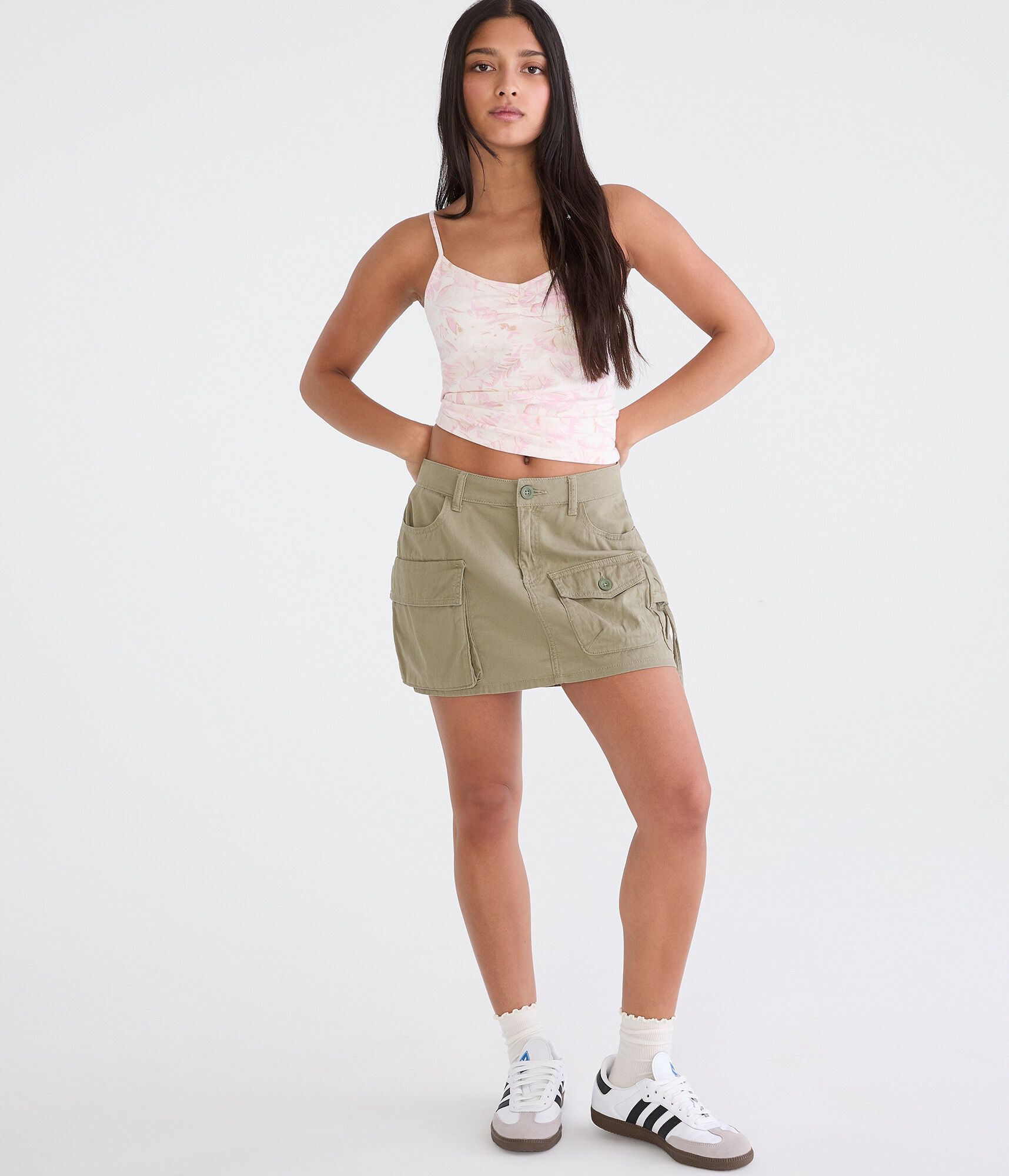 Seriously Soft Tropical Floral Cinched V-Neck Cami