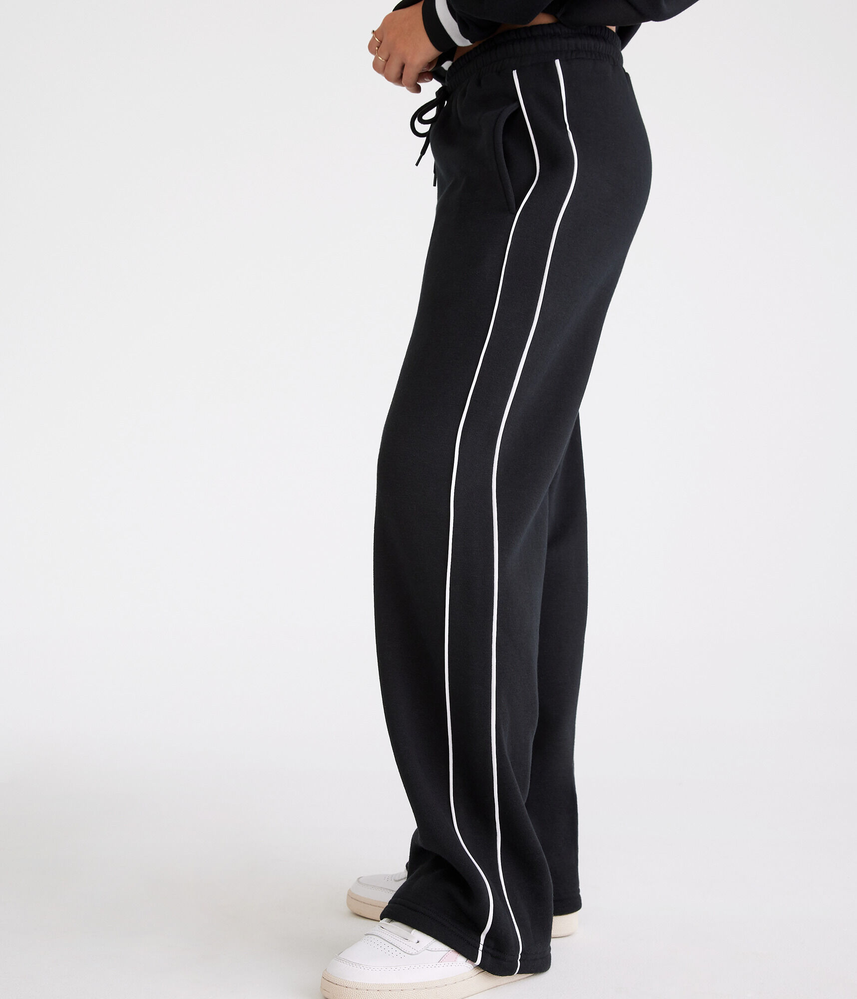Piped Fleece Track Pants