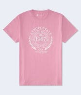 Aeropostale Laurel Circle Flocked Graphic Tee