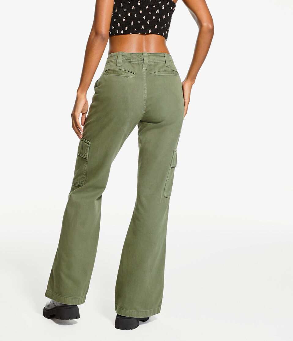 Low-Rise Flare Utility Cargo Pants