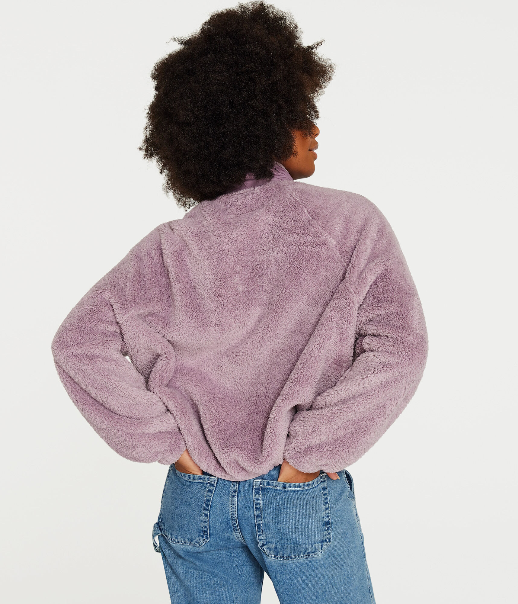 Solid Sherpa Snap Jacket