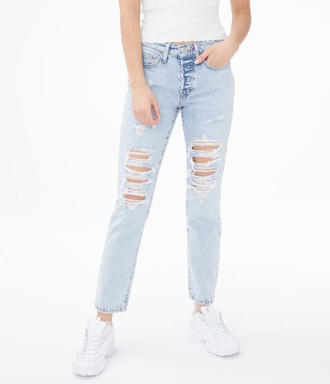 Real Denim Low-Rise Boyfriend Ankle Jean