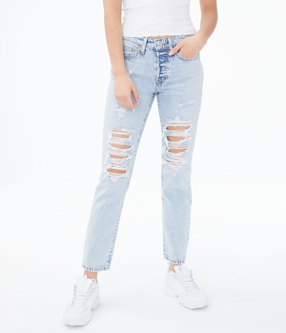 Real Denim Low-Rise Boyfriend Ankle Jean