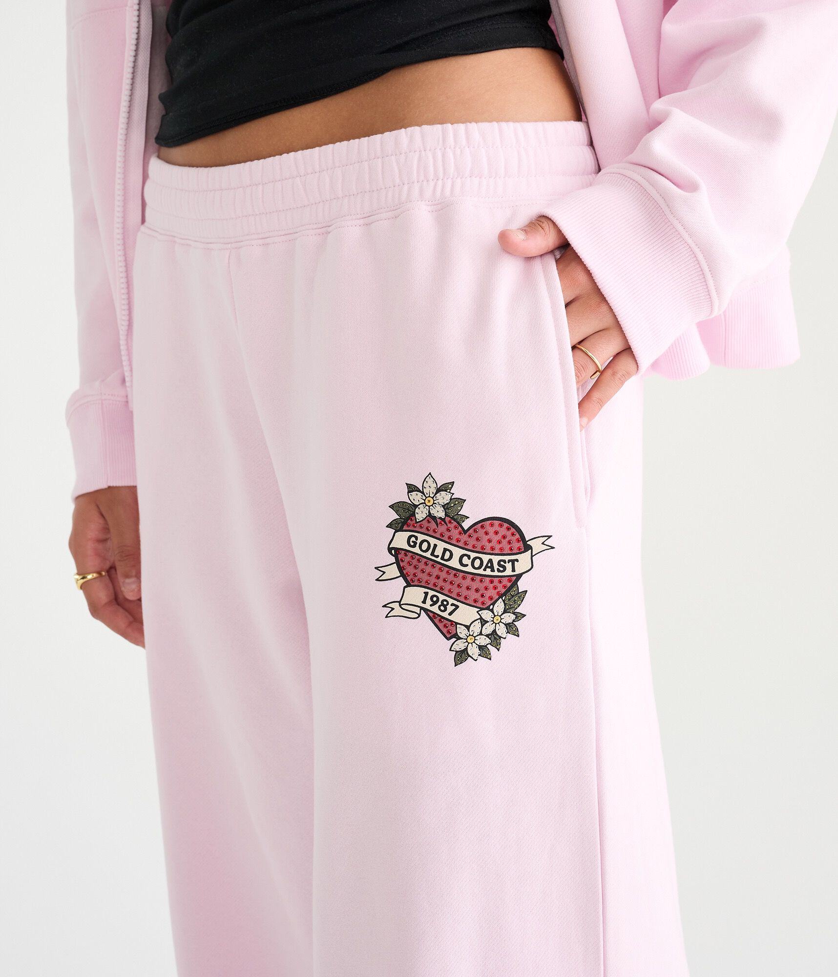 D&eacute;j&agrave; For Aero Gold Coast 1987 Mid-Rise Wide Leg Sweatpants