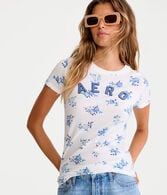 Aero Floral Appliqué Graphic Tee