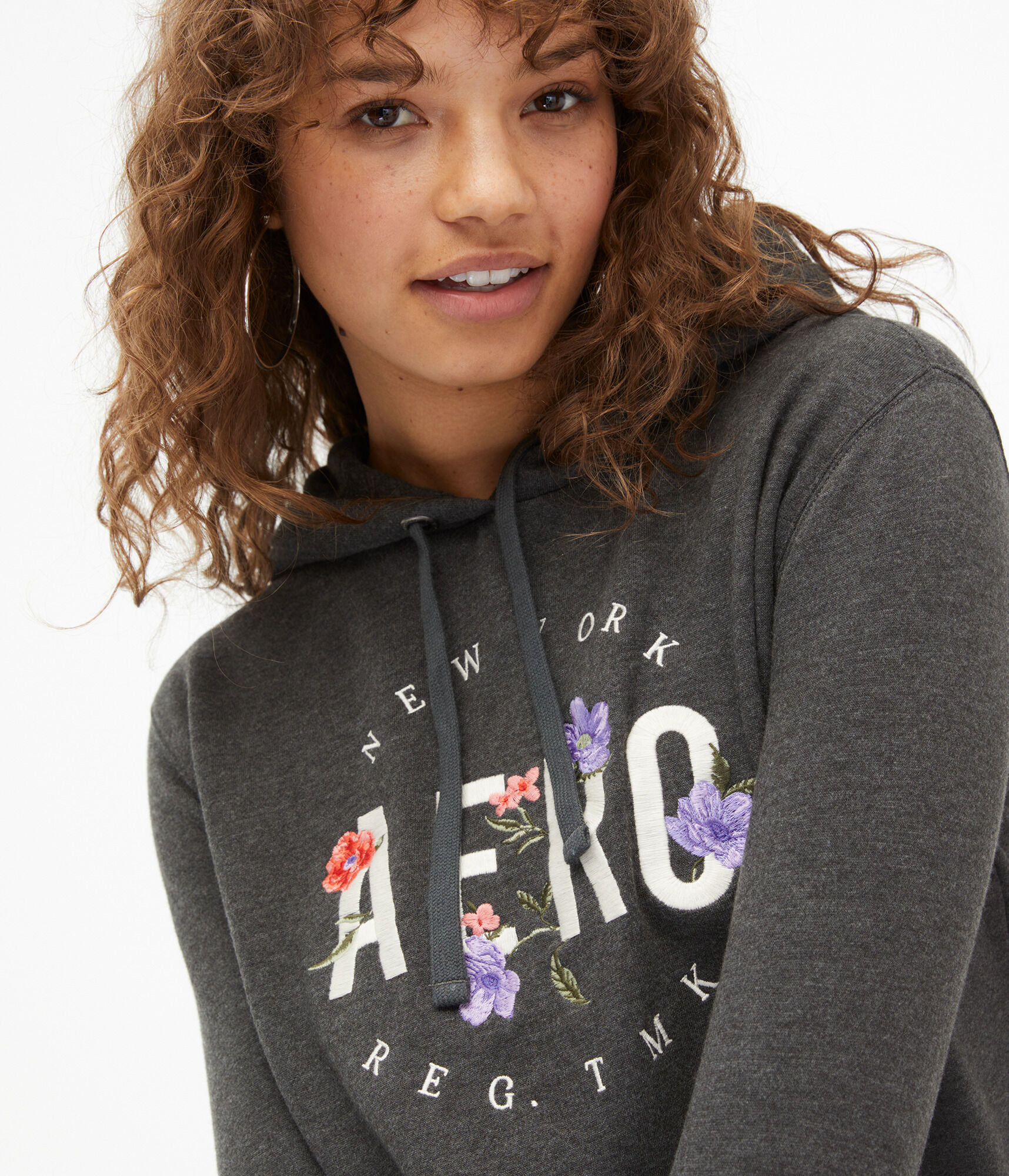 Aero New York Floral Pullover Hoodie
