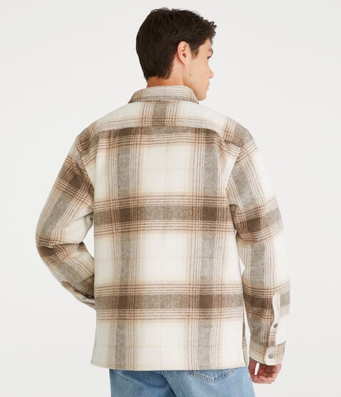 Brushed Plaid Flannel Shacket Brushed Plaid Flannel Shacket