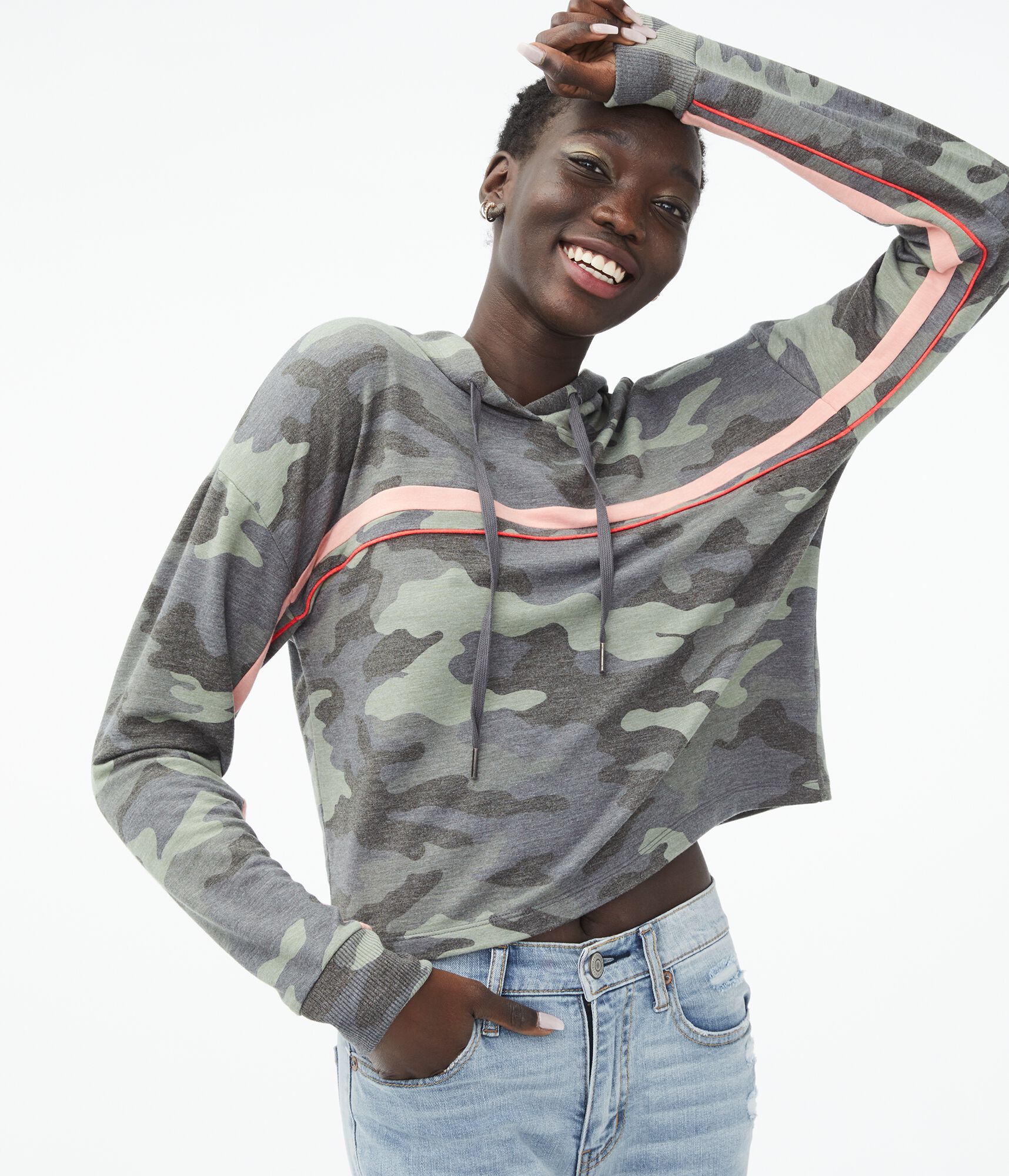 Camo Stripe Pullover Hoodie