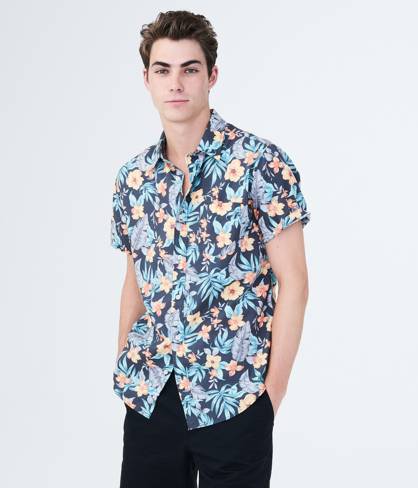 Hawaii Floral Woven Shirt
