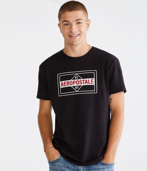 Aeropostale 87 Diamond Appliqué Graphic Tee