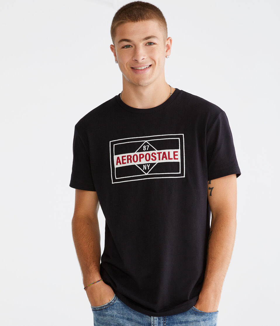 Aeropostale 87 Diamond Appliqué Graphic Tee