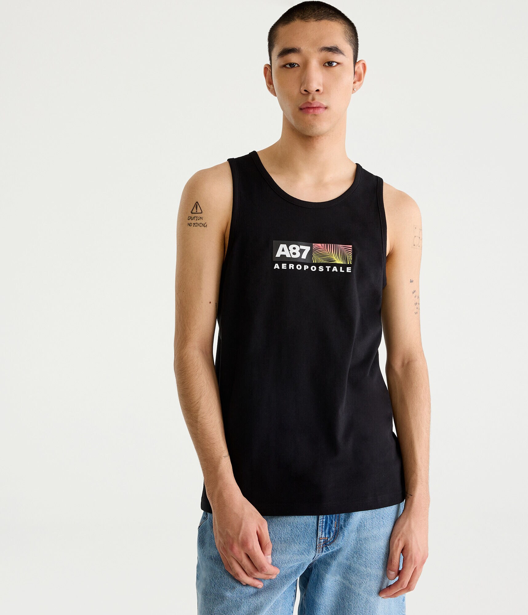 A87 Box Logo Palms Tank