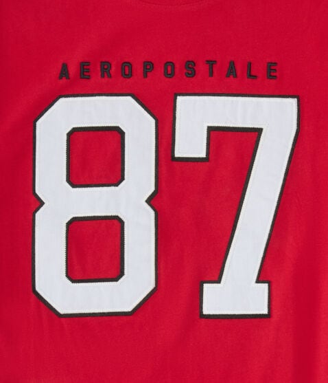 Aeropostale Large 87 Appliqué Graphic Tee
