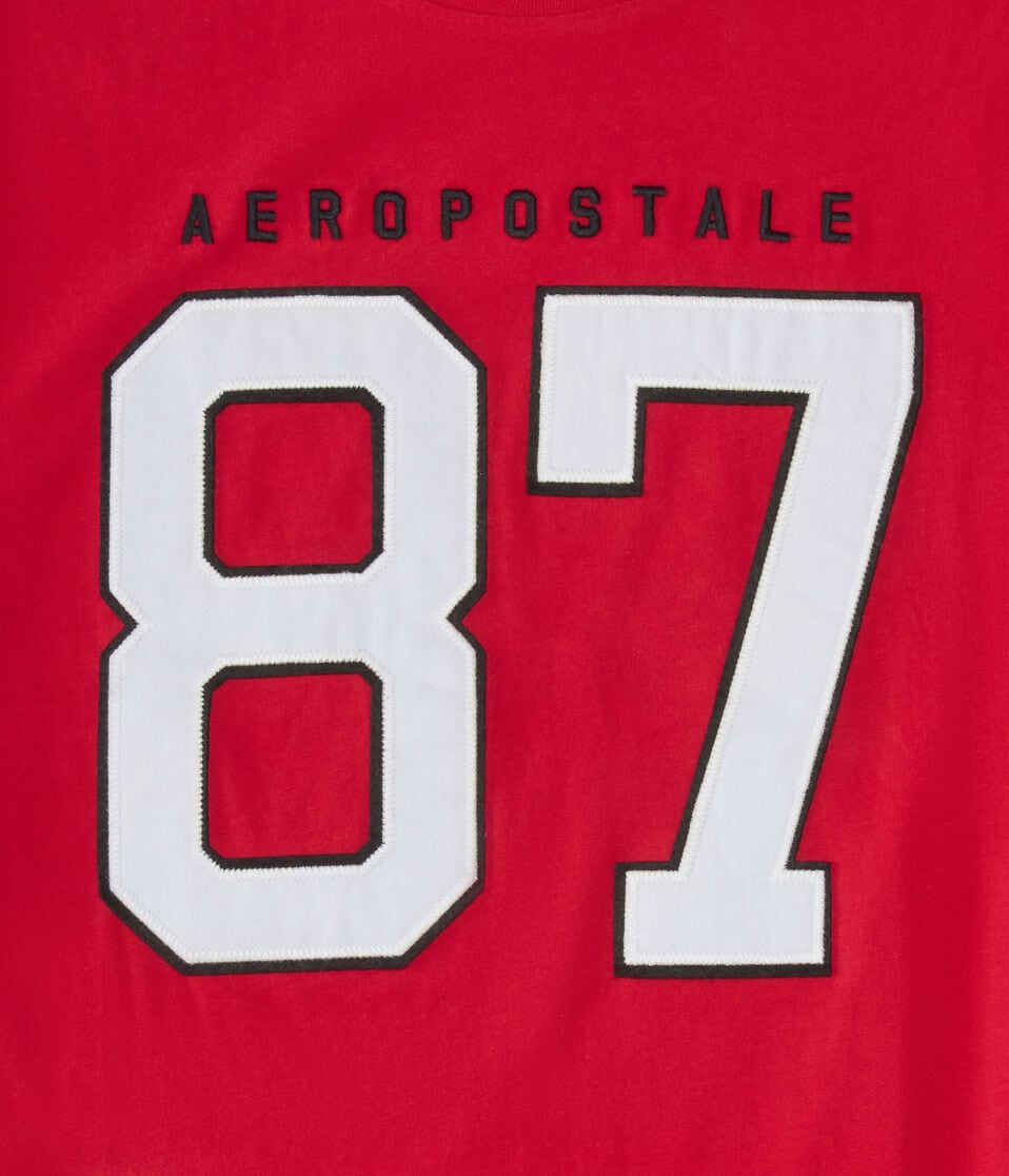 Aeropostale Large 87 Appliqué Graphic Tee