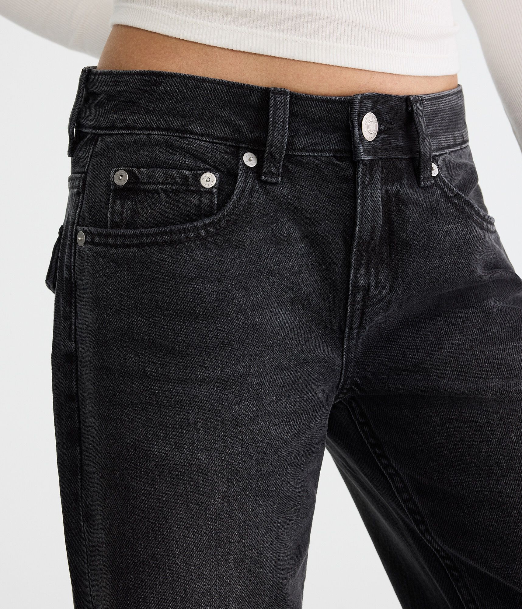 Low-Rise Baggy Wide Leg Studded Star Jean