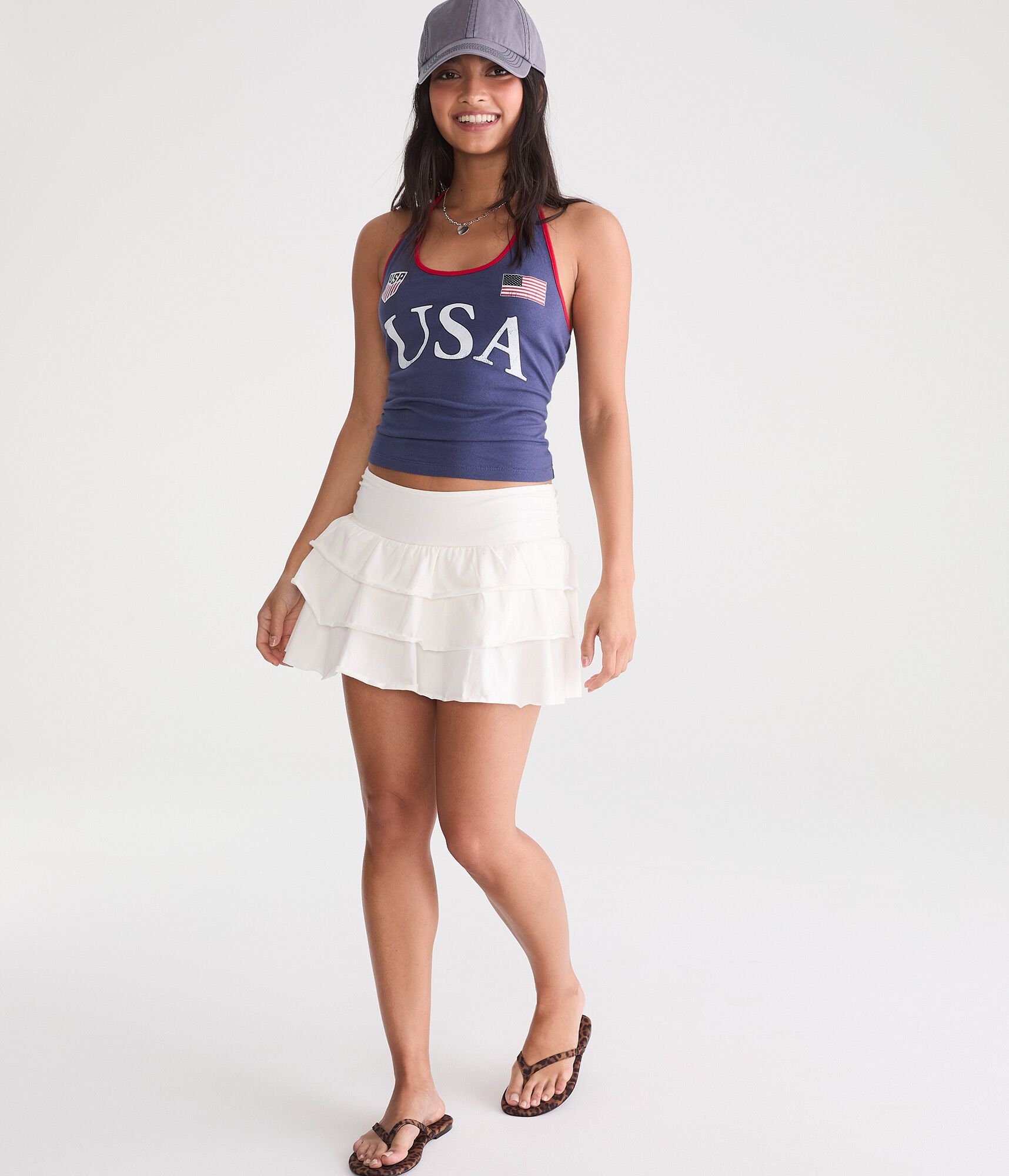 Knit Ruffle Skort