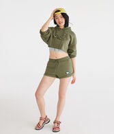 AERO | CAMP SNOOPY™ Campfire Cropped Pullover Hoodie